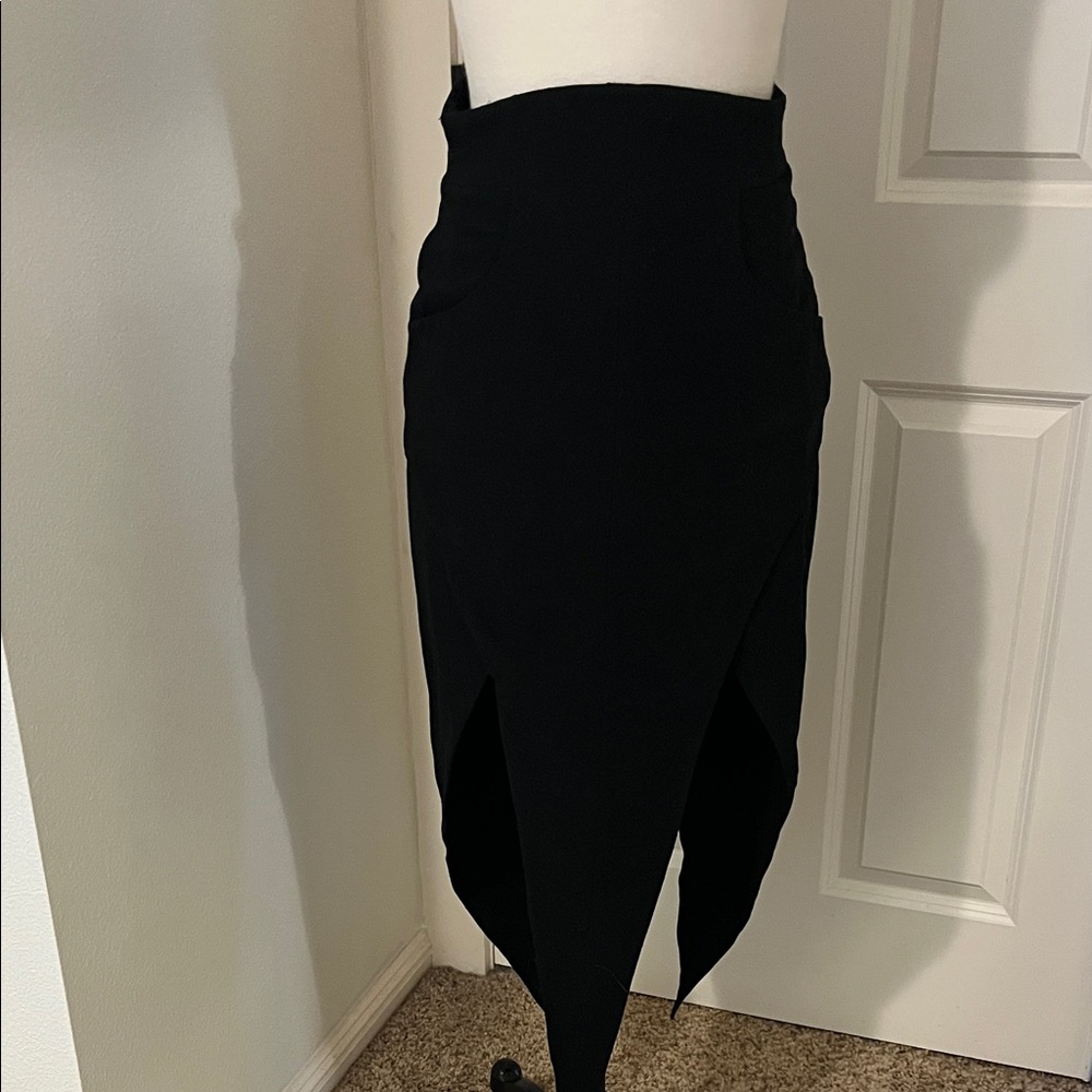 Karl Lagerfeld Asymmetrical Black Skirt